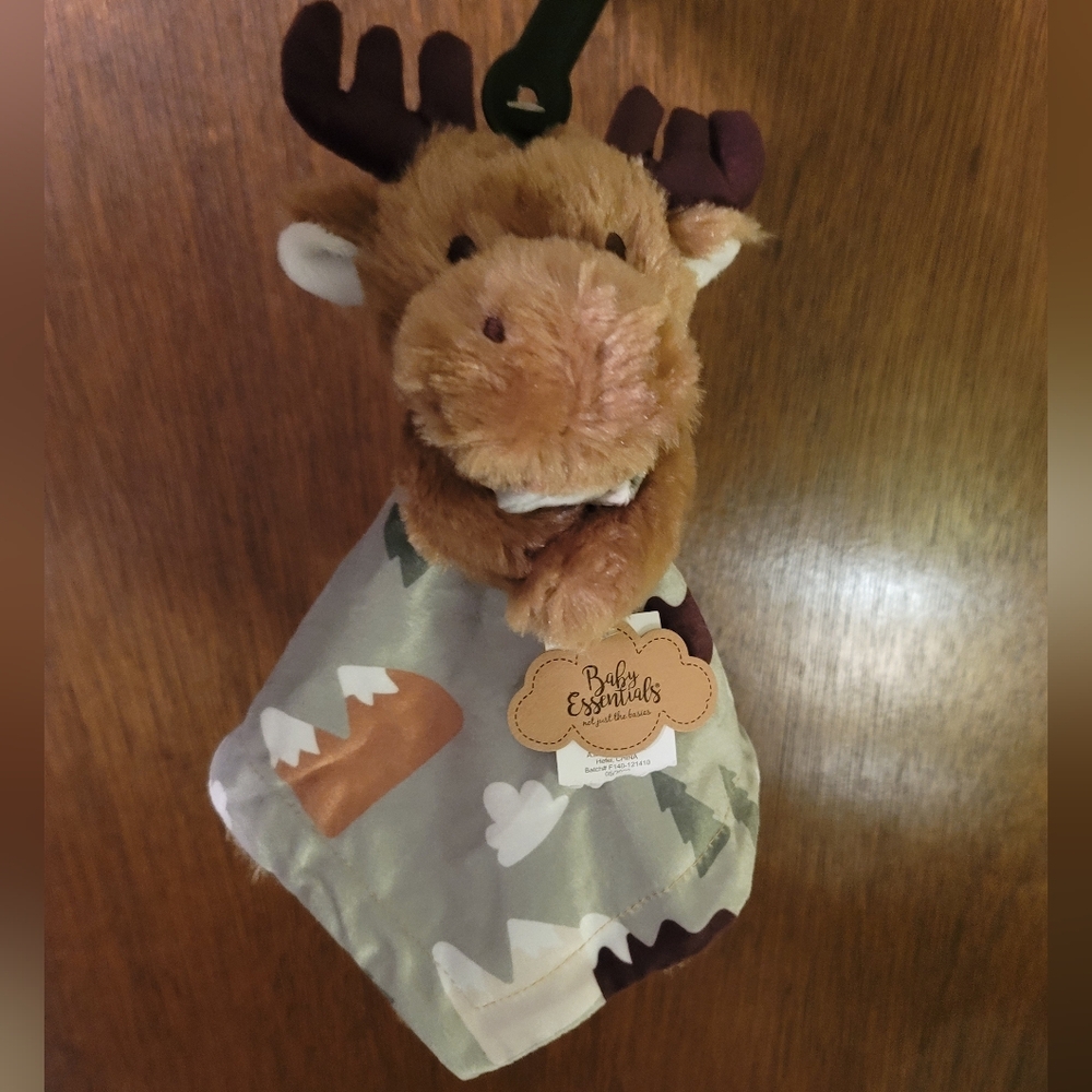 NWT Baby Essentials Moose Lovey - Brown and Gray